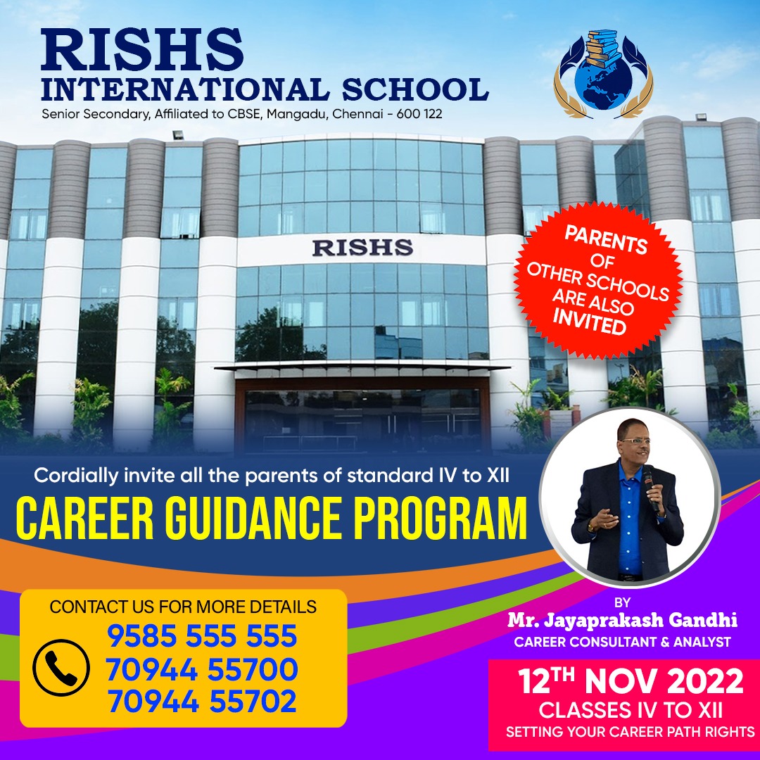 Career Guidance Program at RISHS International CBSE School Mangadu