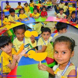 Craft work: Yellow Day Celebration at RISHS International School
