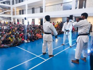 Karate Master Instructed for Students, Karate Competition, RISHS International School, Chennai