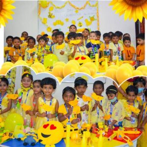 Kindergarten Craft Work for Yellow Day Celebration at RISHS International School
