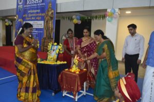 Lightening Ceremony by Teacher1 - Thamizh Mandram Function, RISHS International School, Chennai