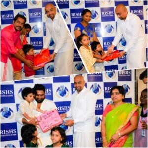 Principal Presented Gift for Students atVidhyarambam Function at RISHS International School, Chennai