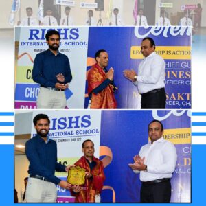 Principal Presents Trophy for Teachers – Investiture Ceremony, RISHS