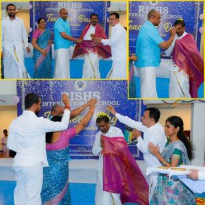 Shawl Ceremony for Chief Guest - Teachers Day Celebration at RISHS International School, Chennai