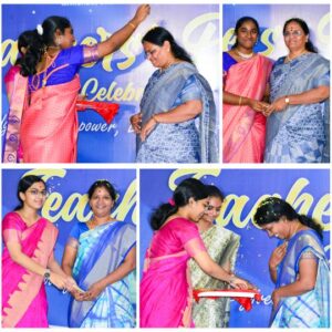 Student Welcoming Staffs2- Teachers Day Celebration at RISHS International School, Chennai