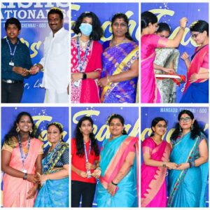 Students Greeting Teachers - Teachers Day Celebration at RISHS International School, Chennai