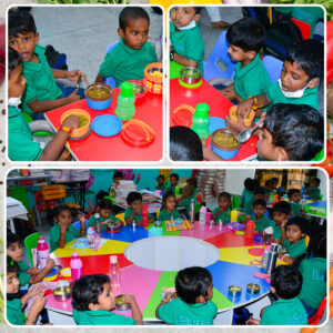 Students Lunch Time at RISHS International CBSE School Mangadu