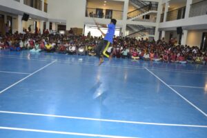 Students participated in Silambam at RISHS International School, Chennai.