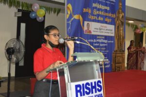 Welcome Speech by Student - Thamizh Mandram Function, RISHS International School, Chennai