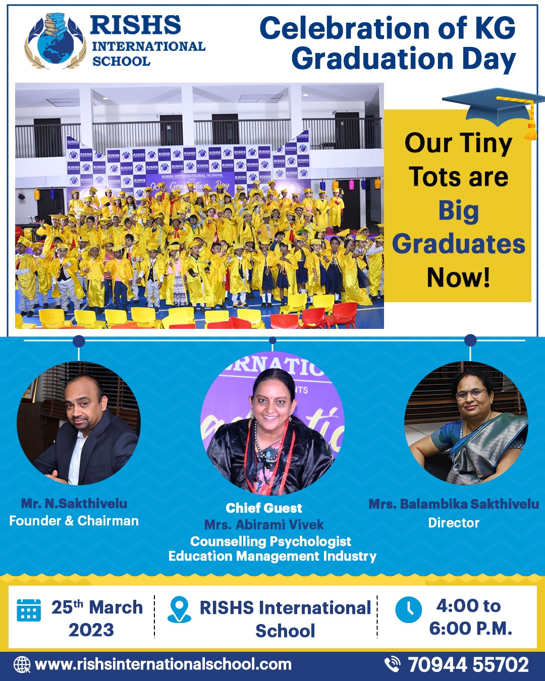 KG Graduation Celebration 2023 - RISHS , Best CBSE School in Chennai