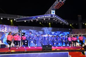 High school students perform a dance : Annual Day Celebrations 2023, RISHS International School