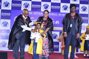 RISHS International School awarded certificates to kindergarten students during their ceremony.